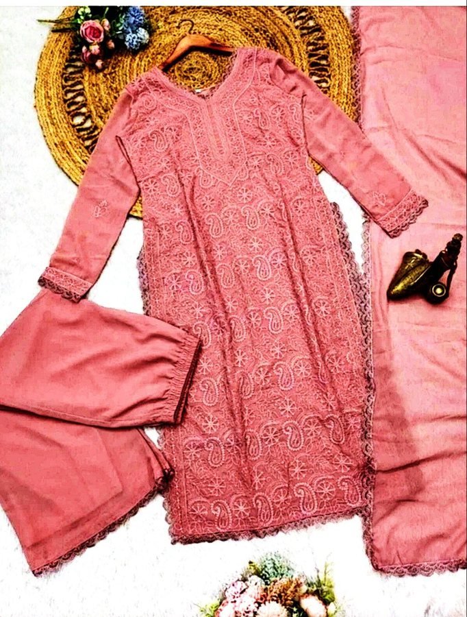 Chikankari cotton suit